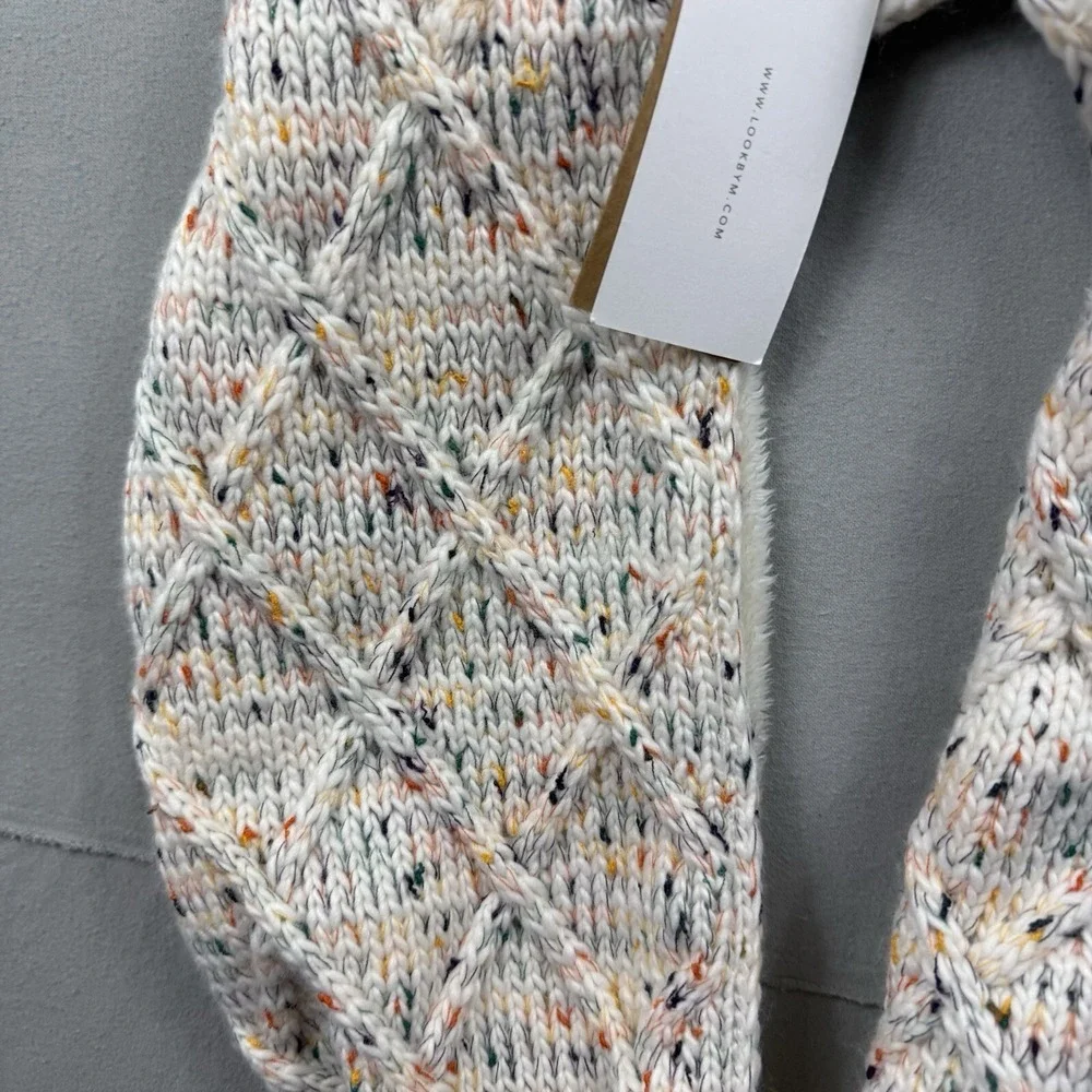 Look By M Chunky Cable Knit Infinity Scarf Womens One Size Multi Color
